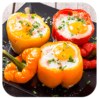 Pimentão Recheado com Ovo